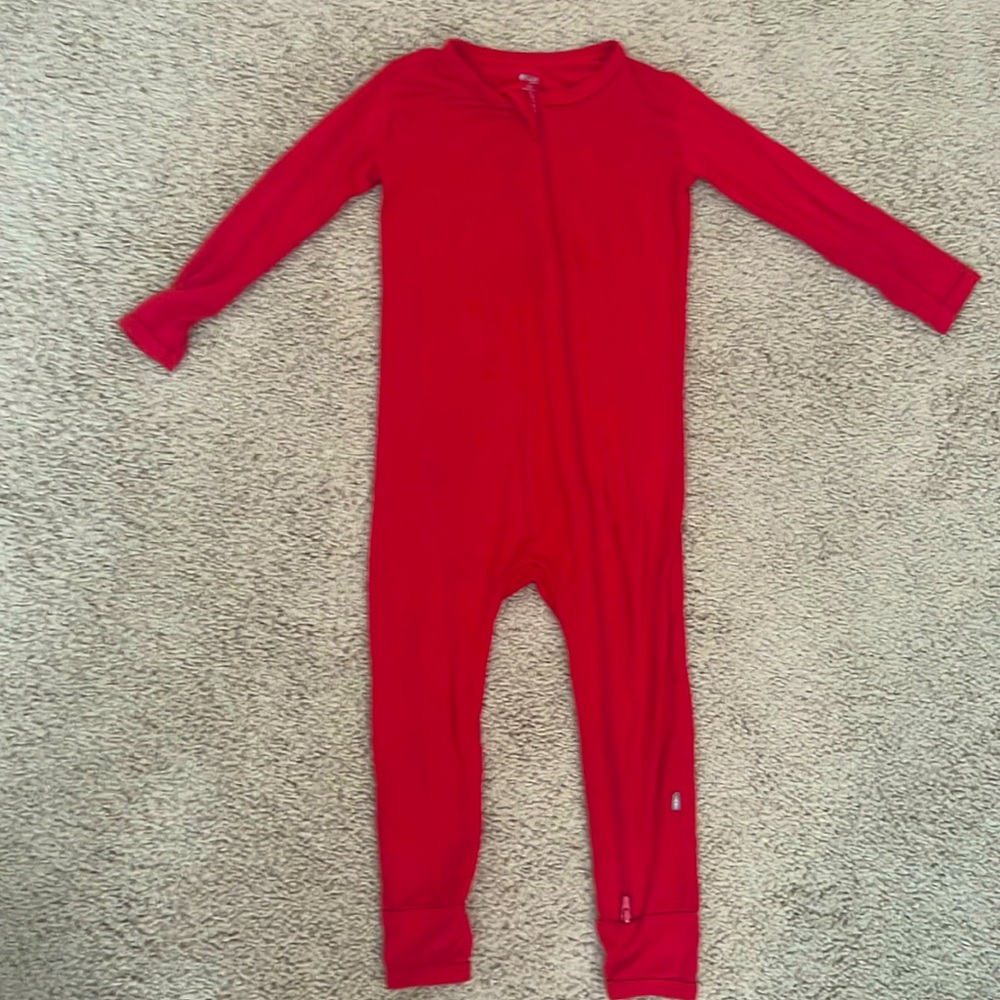 Kytebaby zippered Romper Red 4T